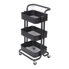 3 Tier Slim Kitchen Storage Trolley Cart Rack Tray Shelf Rolling Wheel W/ Handle