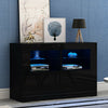 Modern TV Unit Stand Cabinet High Gloss Doors Sideboard Living Room LED Light
