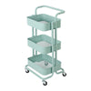3 Tier Slim Kitchen Storage Trolley Cart Rack Tray Shelf Rolling Wheel W/ Handle