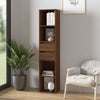Rustic Tall Cabinet Shelf Bookcase Book Storage Free Standing Shelves Bookshelf