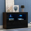 Modern TV Unit Stand Cabinet High Gloss Doors Sideboard Living Room LED Light