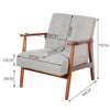 Single/2 Seater Scandinavian Sofa Buttoned Tub Chair Armchair Wooden Frame Sette