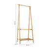 Home Nature Bamboo Clothes Rail Racks Coat Clothes Hanger Wardrobe Clothes Rail