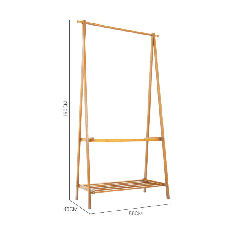 Home Nature Bamboo Clothes Rail Racks Coat Clothes Hanger Wardrobe Clothes Rail