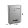 Outdoor Wall Mounted Mailbox Lockable Steel Mail Letter Post Secure Box Postbox