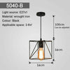 Industrial Geometric Ceiling Pendant Light Shade Retro Metal Cage Lampshade E27