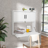 Home Wall Mounted Table Folding Computer Desk Floating Storage Workstation White