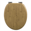 Wooden Toilet Seat Soft Close WC Seat Hinge Ideal for Standard Toilet