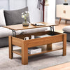 Adjustable Wooden Coffee Table With Storage Lift Top Up Drawer Shelf Living Room