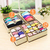 4pcs Underwear Bra Socks Ties Drawer Storage Organizer Box Closet Tidy Divider
