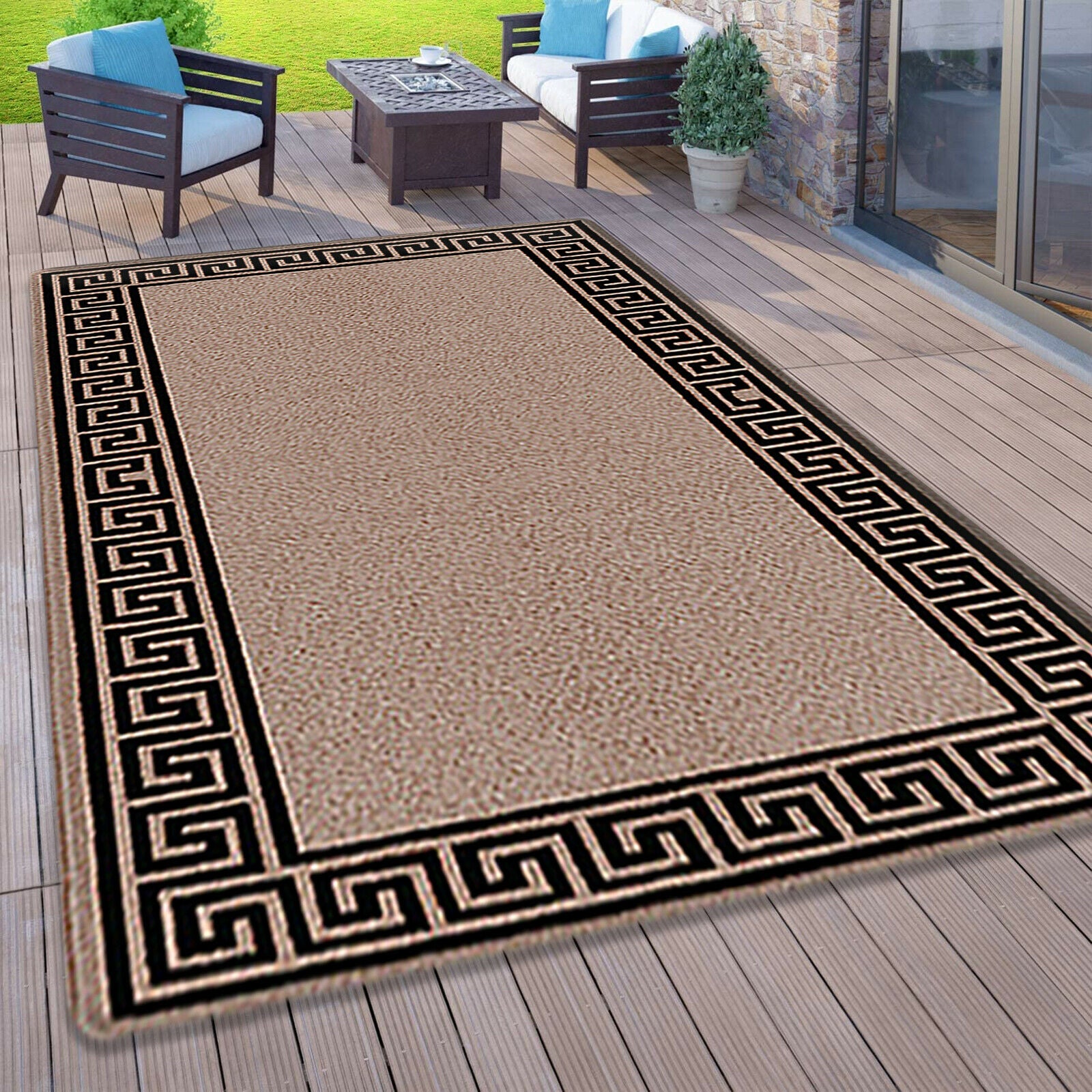 Non Slip Extra Large Outdoor Rugs Garden Patio Carpet Washable Back Door Mats