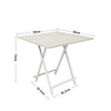 Folding Dining Table Wooden Top Metal Frame Kitchen Dinner Table Desk 60/70/80cm