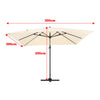 XL 3x3m Square Banana Parasol Outdoor Garden Patio Cantilever Hanging Umbrella