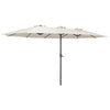 4.6M Cantilever Parasol Garden Banana Sun Umbrella Manual Rocker Shade Canopy UK