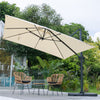 XL 3x3m Square Banana Parasol Outdoor Garden Patio Cantilever Hanging Umbrella