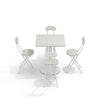 Breakfast Bar Table & 2/4 Folding Stool Chairs Set Kitchen Dining Room Furniture