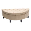 Velvet Chest Storage Ottoman Footrest Bench Stool Box Seat Pouffe Chair Bedroom