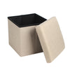 Folding Stool Seat Storage Space Box Chair Cube Footstool Pouf Bench 30x30cm