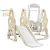4 in 1 Kids Swing & Slide Set Toddler Baby In/Outdoor Climber Basketball Hoop HT