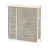 7 Drawers Chest of Drawer Bedside Table Storage Cabinet Metal Frame Bedroom