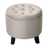 Round Storage Pouffe Stool Ottoman Dressing Table Chair Footrest Stool Footstool