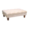 Large Footstool Chesterfield Button Seat Bench Chair Ottoman Pouffe Stool Wooden