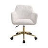 Velvet Office Chair Swivel Computer Desk Armchair Adjustable Padded Seat Home UK