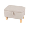 Fabric Storage Stool Ottoman Living Room Footstool With Square/Queen Anne Legs