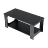 Two-Tier Contemporary Coffee Table w/ Open Shelf 4 Legs Home Furniture Vintage
