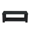 Two-Tier Contemporary Coffee Table w/ Open Shelf 4 Legs Home Furniture Vintage