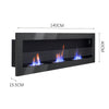 Fireplace 900/1200/1400mm Wide Bio Fireplace Inset Wall Hanging Biofire Glass