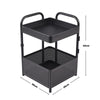 Mobile Kitchen Rotating Shelving Cart Vegetable Storage Basket Space Saving Rack