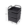 Mobile Kitchen Rotating Shelving Cart Vegetable Storage Basket Space Saving Rack