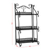 3/5 Tier Bookshelf Plant Flower Pot Stand Foldable Storage Shelf Metal Shoe Rack