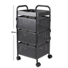 Mobile Kitchen Rotating Shelving Cart Vegetable Storage Basket Space Saving Rack