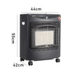 4.2KW Gas Space Heater Portable Cabinet Calor Butane Fire with Hose & Regulator