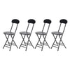 Folding Table Chair Patio In/Outdoor Furniture Wood Coffee Drink Desk Metal Legs