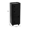 Wheeled Plastic Storage Unit Square Cabinet Box Tallboy Multi Shelves with Doors