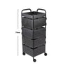 Mobile Kitchen Rotating Shelving Cart Vegetable Storage Basket Space Saving Rack