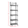 3/5 Tier Bookshelf Plant Flower Pot Stand Foldable Storage Shelf Metal Shoe Rack