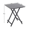 Folding Table Chair Patio In/Outdoor Furniture Wood Coffee Drink Desk Metal Legs
