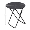 Folding Side Table Chair Indoor Outdoor Garden Patio Bistro Furniture Metal Legs