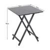 Folding Table Chair Patio In/Outdoor Furniture Wood Coffee Drink Desk Metal Legs