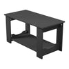 Two-Tier Contemporary Coffee Table w/ Open Shelf 4 Legs Home Furniture Vintage