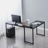 Black Computer Desk L Shape Home Office Desks Large PC Workstation Corner Table