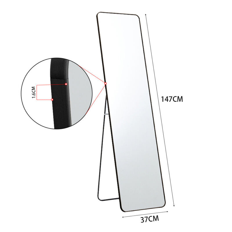 5FT Full Body Mirror with Metal Bracket for Bedroom Dressing Room Wall/Standing