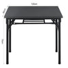 Foldable Table Computer Desk Wooden Tabletop Metal Legs Home Office Furniture UK