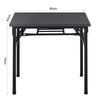 Foldable Table Computer Desk Wooden Tabletop Metal Legs Home Office Furniture UK
