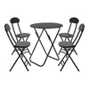Kitchen Breakfast Bar Round Folding Table 2/4 Chairs Dining Room Space Saver UK