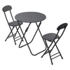 Kitchen Breakfast Bar Round Folding Table 2/4 Chairs Dining Room Space Saver UK